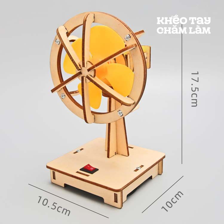 Quạt Lắc Đầu DIY Bằng Gỗ – Đồ Chơi Giáo Dục Khoa Học Cho Trẻ 