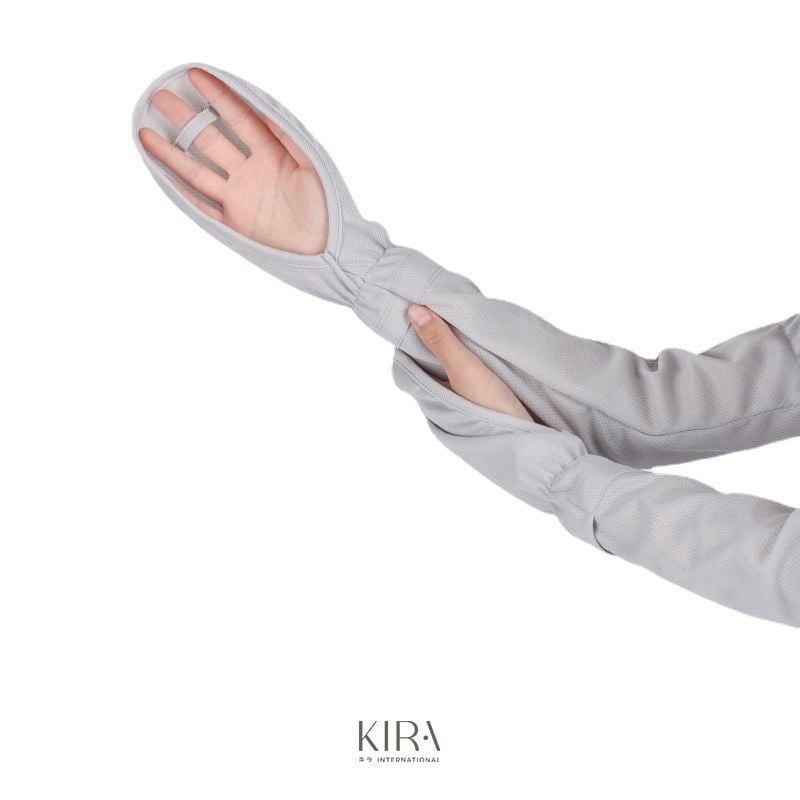  Găng Tay Chống Nắng Lái Xe Ô Tô Nam Nữ, Găng Tay Dài Che Nắng UPF50+ Vải Thun Lạnh Co Giãn Bảo Vệ Da Tay Mùa Hè 