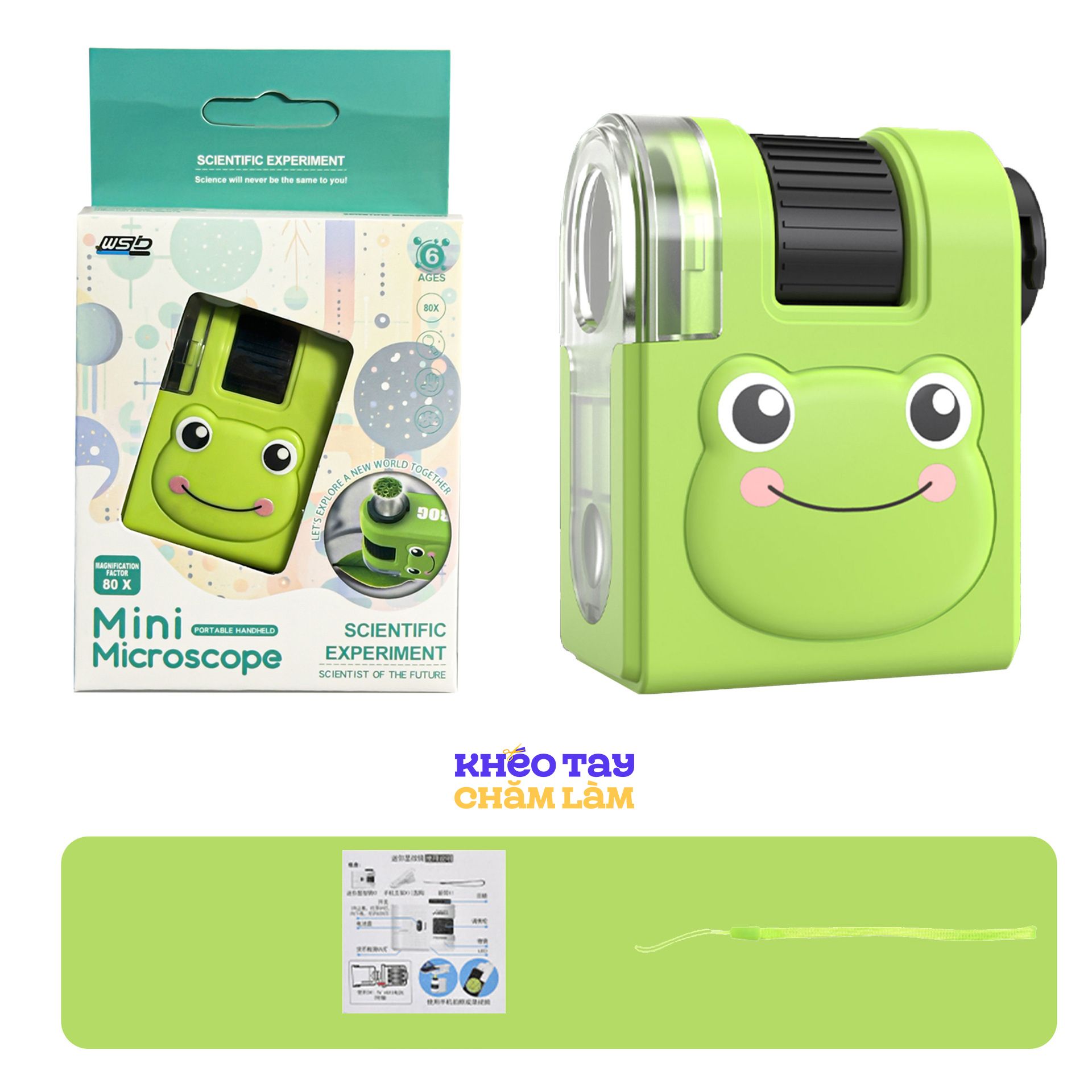  Kính hiển vi cầm tay mini cho bé – kính phóng đại học tập ngoài trời 