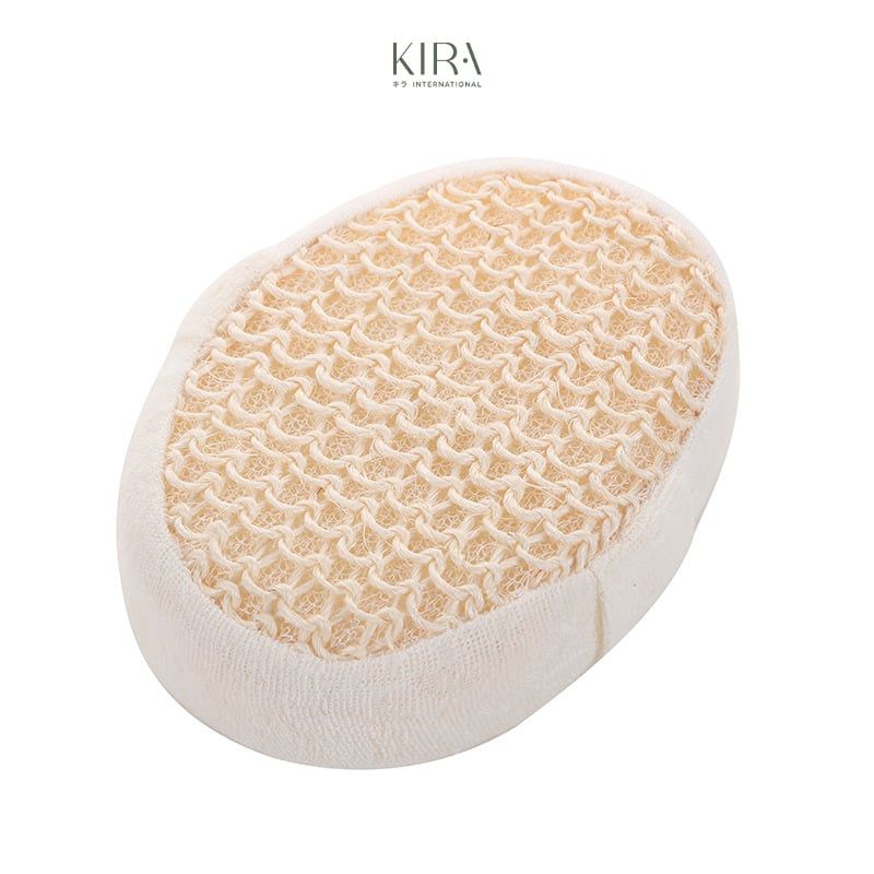  Miếng tắm xơ mướp kèm vải cotton mềm mại – Tẩy tế bào chết toàn thân – Nhanh mềm khi gặp nước – Miếng chà lưng và găng t 