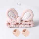  Set băng đô rửa mặt tai thỏ dễ thương, băng đô tai thú Hàn Quốc, băng đô cố định tóc cho nữ 
