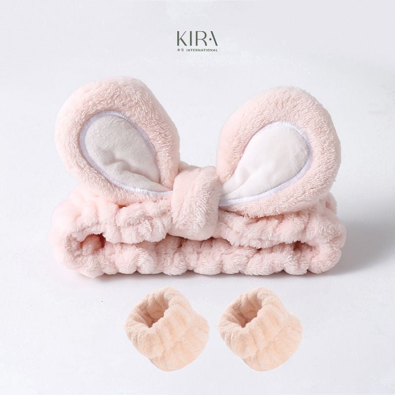  Set băng đô rửa mặt tai thỏ dễ thương, băng đô tai thú Hàn Quốc, băng đô cố định tóc cho nữ 