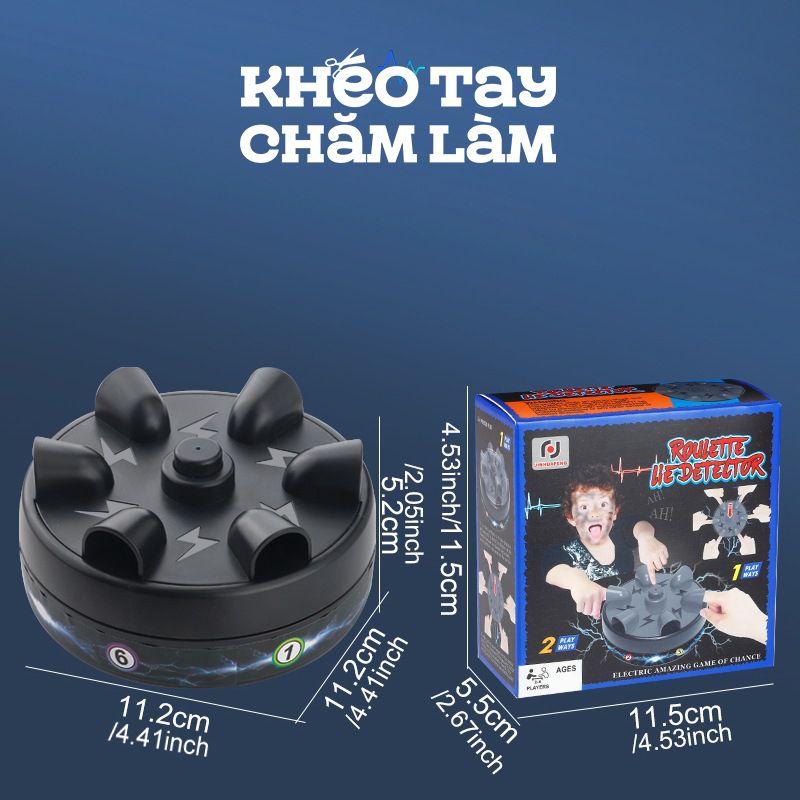  Máy phát hiện nói dối mini điện giật ngón tay – đồ chơi party, trò chơi bữa tiệc vui nhộn 