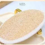  Miếng tắm tẩy da chết bằng xơ mướp tự nhiên hình bầu dục kích thước 12x8cm giúp làm sạch tế bào chết, massage chăm sóc da nhẹ nhàng thư giãn 