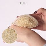  Miếng rửa mặt xơ mướp tự nhiên hình tròn đường kính 8,5cm giúp tẩy tế bào chết, làm sạch sâu, chăm sóc da mặt 