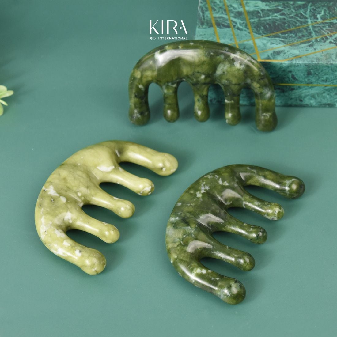  Lược Massage Đầu Đá Ngọc Bích cao cấp - Bí Quyết Thư Giãn & Làm Đẹp Từ Đá Quý Tự Nhiên– Dụng Cụ Massage Giảm Căng Thẳng, Kích Thích Tuần Hoàn, Nuôi Dưỡng Da Đầu Khỏe Mạnh 