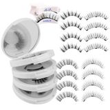  Mi từ tính kiểu tự nhiên & dày, không cần keo, tiện lợi, dễ mang theo, hộp gồm kẹp mi 