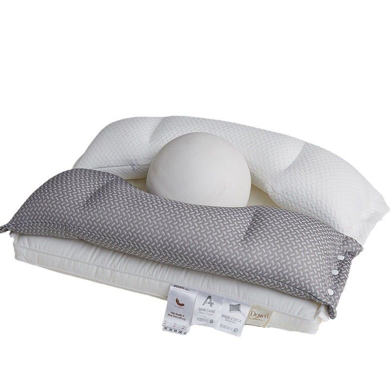  Gối bảo vệ cổ hình chữ O, 2 lớp có thể tách rời 