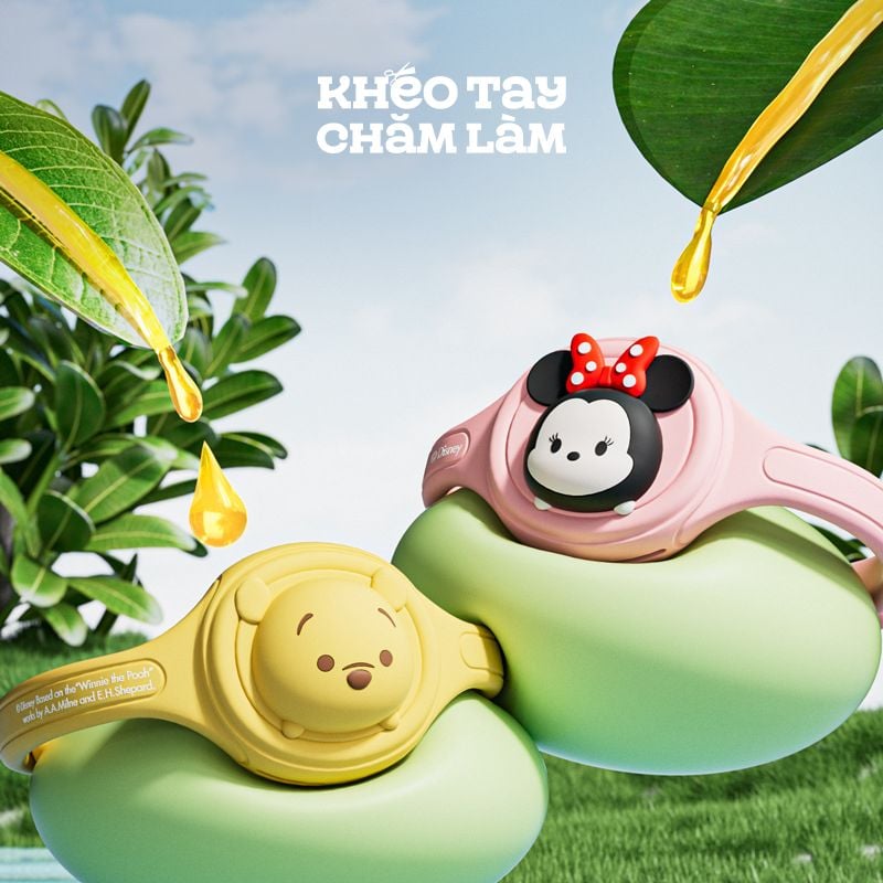  Vòng tay đuổi muỗi Disney cho bé – vòng tay tinh dầu thiên nhiên silicone an toàn 