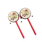  Trống lắc tay mini Trung Thu cho bé – đồ chơi âm nhạc truyền thống, trống lắc gõ nhịp vui nhộn 