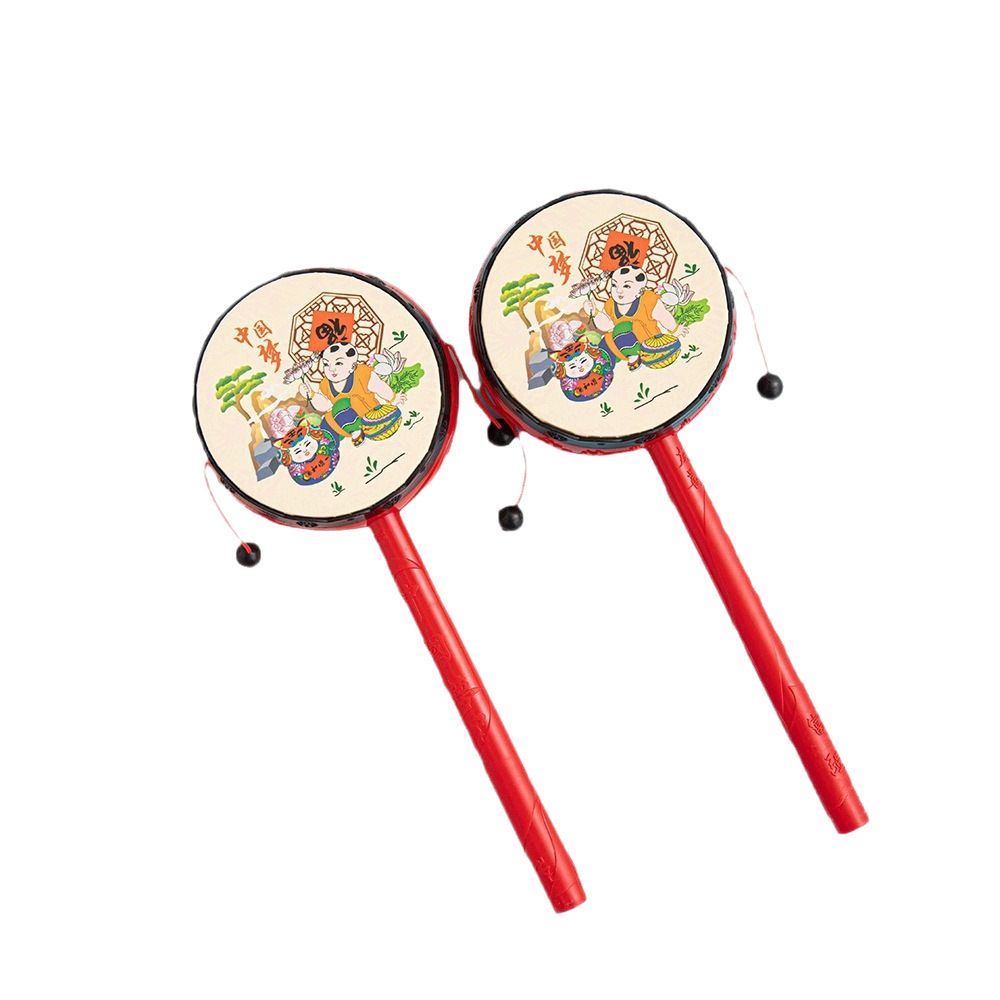  Trống lắc tay mini Trung Thu cho bé – đồ chơi âm nhạc truyền thống, trống lắc gõ nhịp vui nhộn 