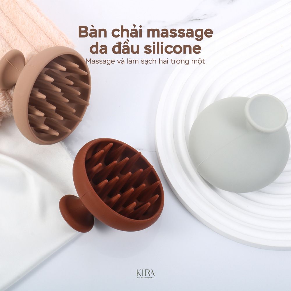  Lược gội đầu massage da đầu silicone mềm tẩy gàu kích thích mọc tóc cho nam nữ 