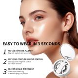  Mi từ tính kiểu tự nhiên & dày, không cần keo, tiện lợi, dễ mang theo, hộp gồm kẹp mi 