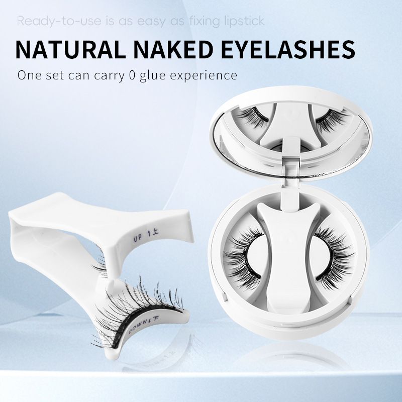  Mi từ tính kiểu tự nhiên & dày, không cần keo, tiện lợi, dễ mang theo, hộp gồm kẹp mi 