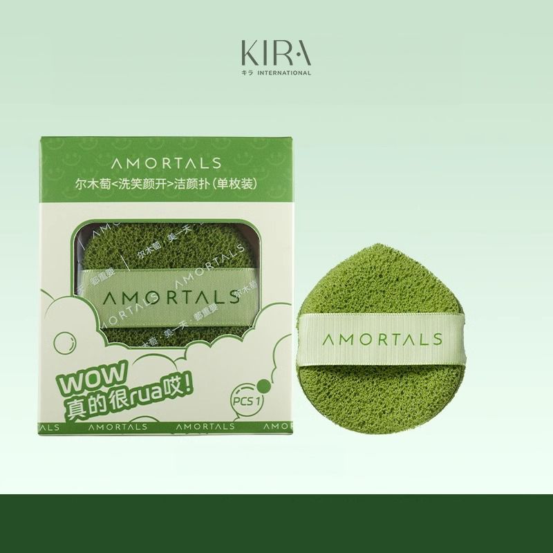  Bông mút rửa mặt Amortals giọt nước 2 mặt 