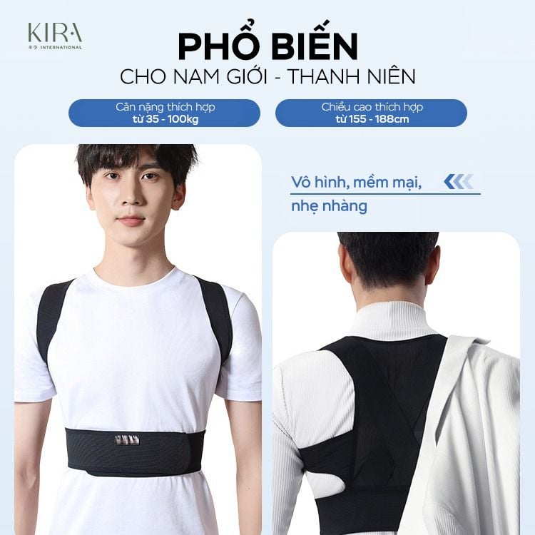  Đai chống gù lưng siêu mỏng thoáng khí | Đeo ẩn bên trong – Giữ dáng thẳng tự nhiên 