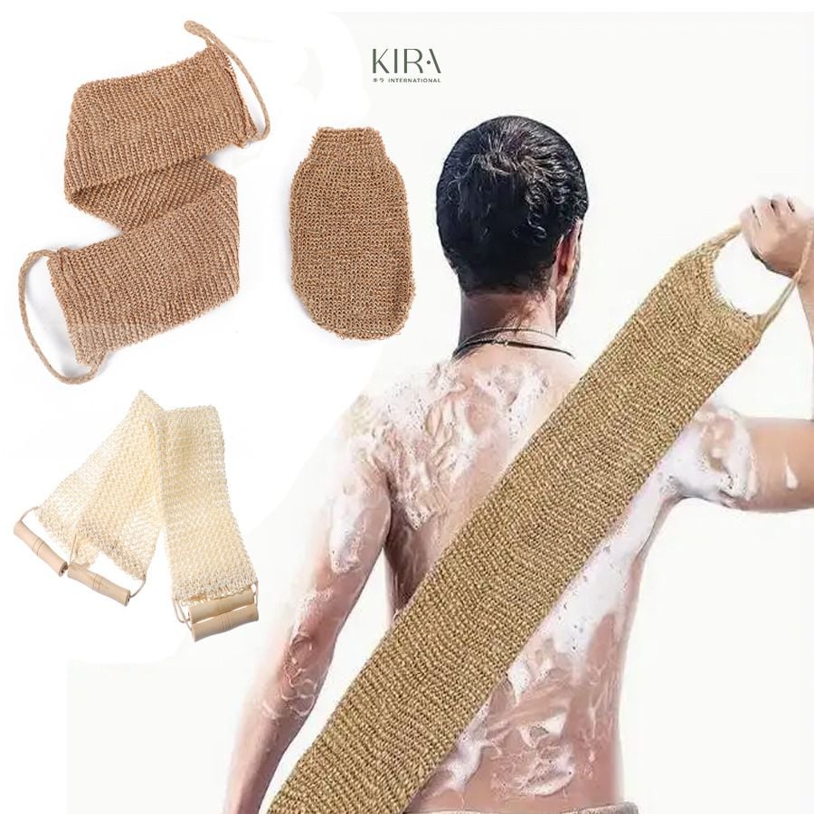  Khăn tắm chà lưng xơ mướp tự nhiên, tẩy tế bào chết, massage cơ thể, phụ kiện tắm gội tiện lợi 