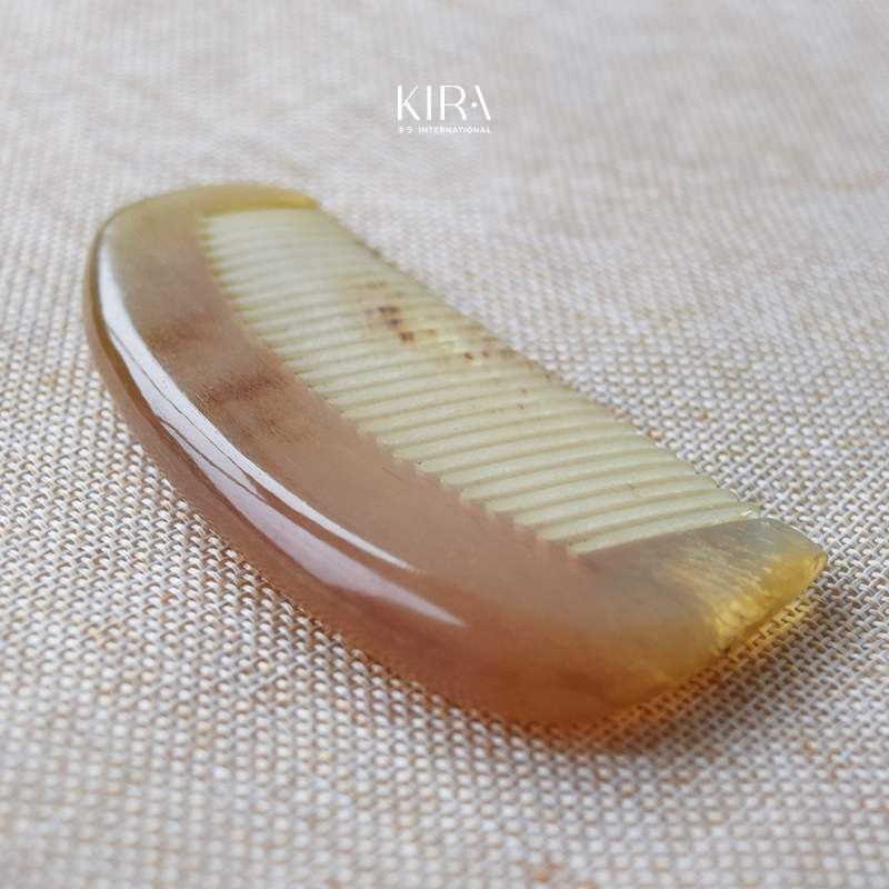  Lược massage sừng trâu tự nhiên cao cấp | Lược chải đầu dày răng mịn chống rụng tóc giảm gãy rối 