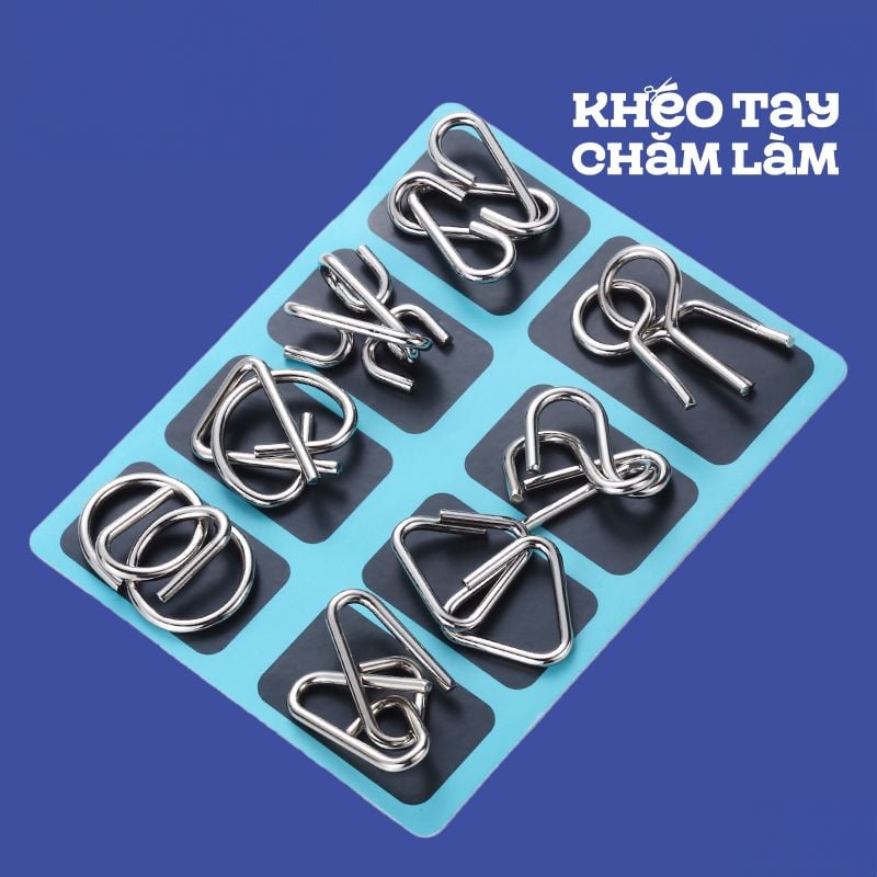  Đồ chơi trí tuệ tháo gỡ khóa sắt – trò chơi câu đố xếp hình logic cho bé 7-14 tuổi 