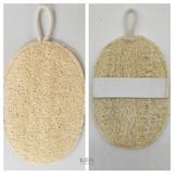  Miếng tắm tẩy da chết bằng xơ mướp tự nhiên hình bầu dục kích thước 12x8cm giúp làm sạch tế bào chết, massage chăm sóc da nhẹ nhàng thư giãn 
