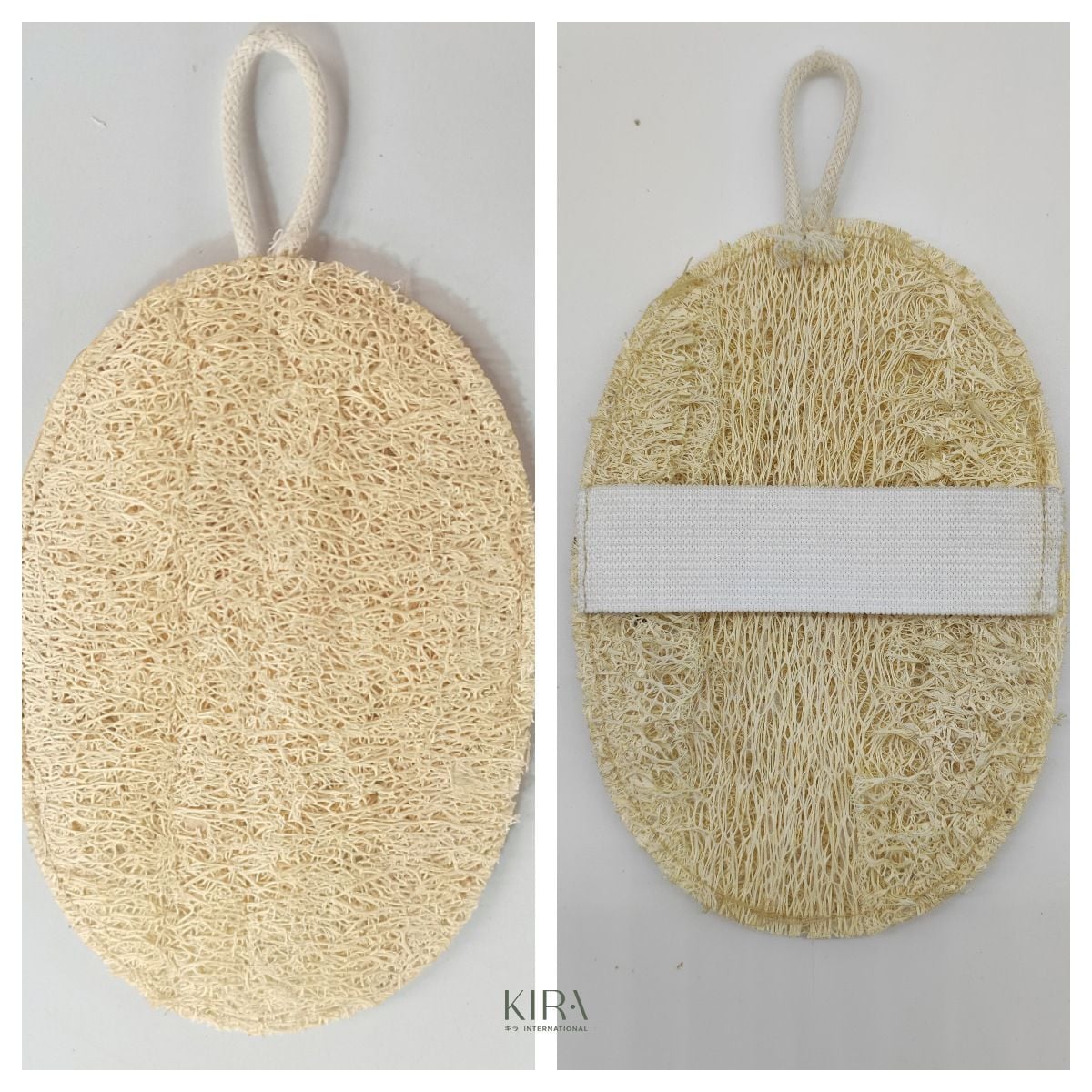  Miếng tắm tẩy da chết bằng xơ mướp tự nhiên hình bầu dục kích thước 12x8cm giúp làm sạch tế bào chết, massage chăm sóc da nhẹ nhàng thư giãn 