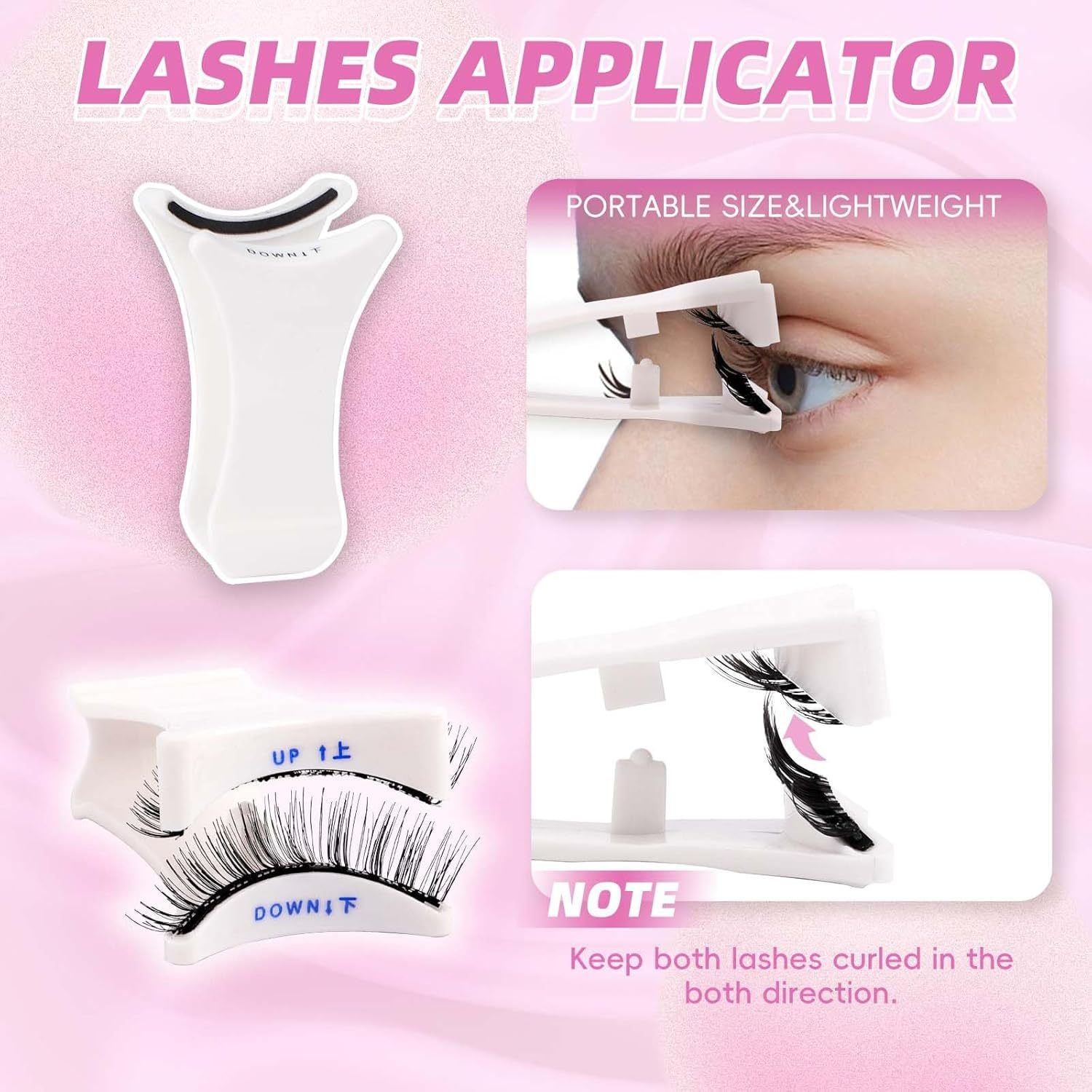  Mi từ tính kiểu tự nhiên & dày, không cần keo, tiện lợi, dễ mang theo, hộp gồm kẹp mi 