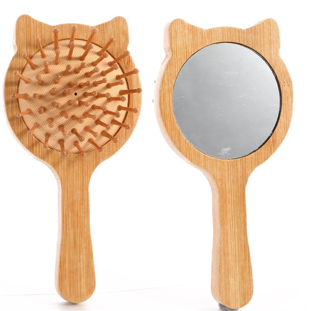  Lược mèo tích hợp gương soi đa năng tiện lợi giúp chải thông kinh lạc, thư giãn da đầu 