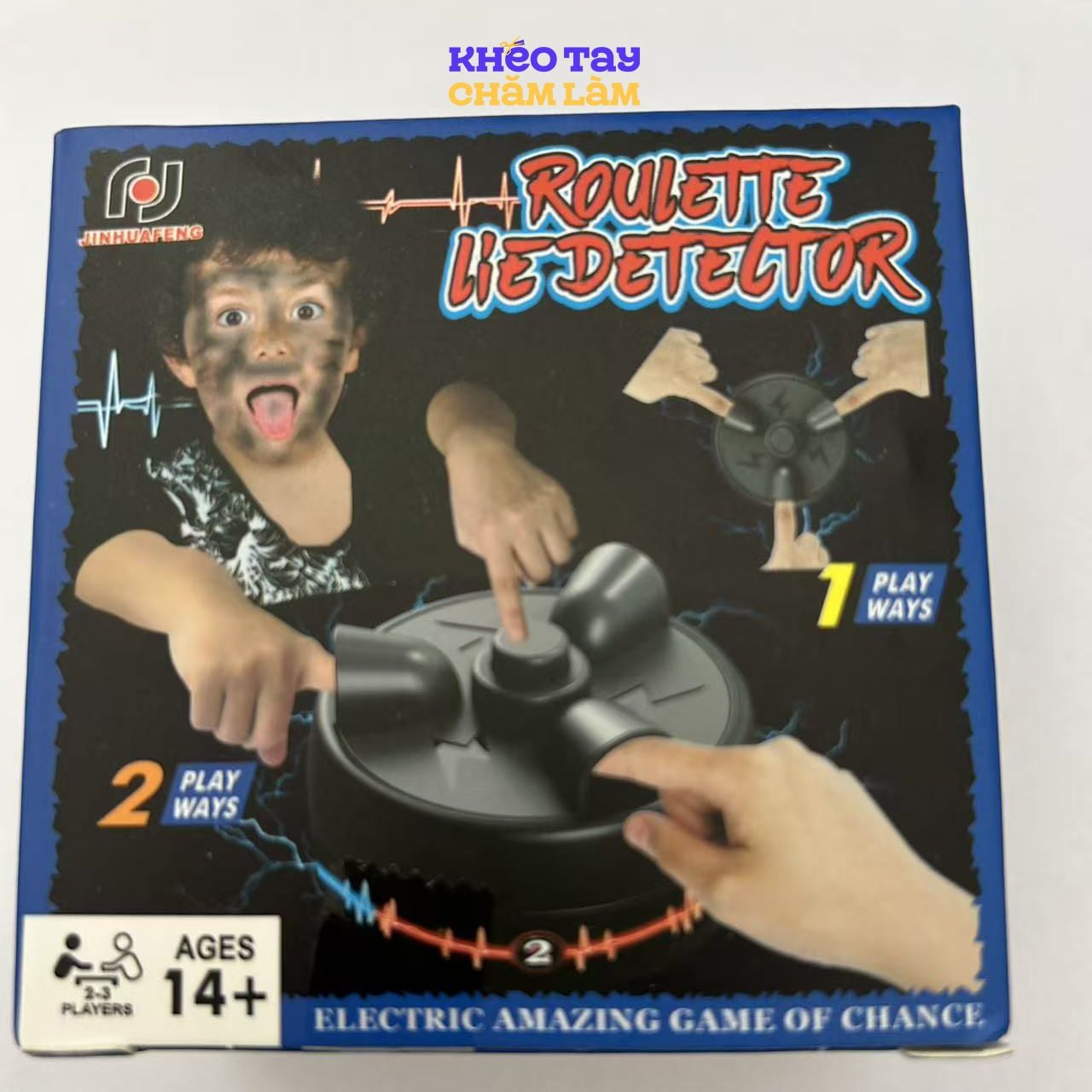  Máy phát hiện nói dối mini điện giật ngón tay – đồ chơi party, trò chơi bữa tiệc vui nhộn 