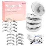  Mi từ tính kiểu tự nhiên & dày, không cần keo, tiện lợi, dễ mang theo, hộp gồm kẹp mi 