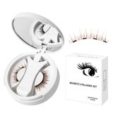  Mi từ tính kiểu tự nhiên & dày, không cần keo, tiện lợi, dễ mang theo, hộp gồm kẹp mi 