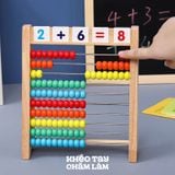  Bàn tính gỗ học toán cho bé – đồ chơi giáo dục sớm, bàn tính hạt màu sắc rèn luyện tư duy 