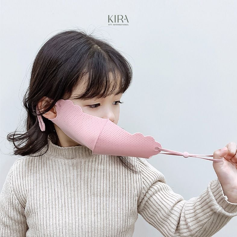  Khẩu trang chống nắng trẻ em vải lụa băng lạnh UPF50+ thoáng khí che nắng đi học đi chơi đi xe đạp 