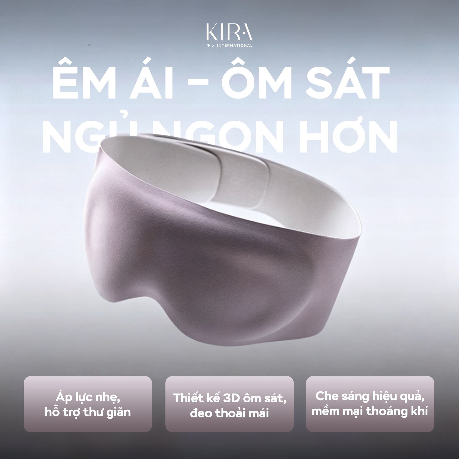  Bịt mắt tích hợp hạt trọng lực mang lại giấc ngủ sâu và êm ái 