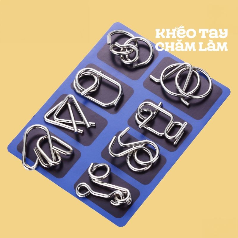  Đồ chơi trí tuệ tháo gỡ khóa sắt – trò chơi câu đố xếp hình logic cho bé 7-14 tuổi 