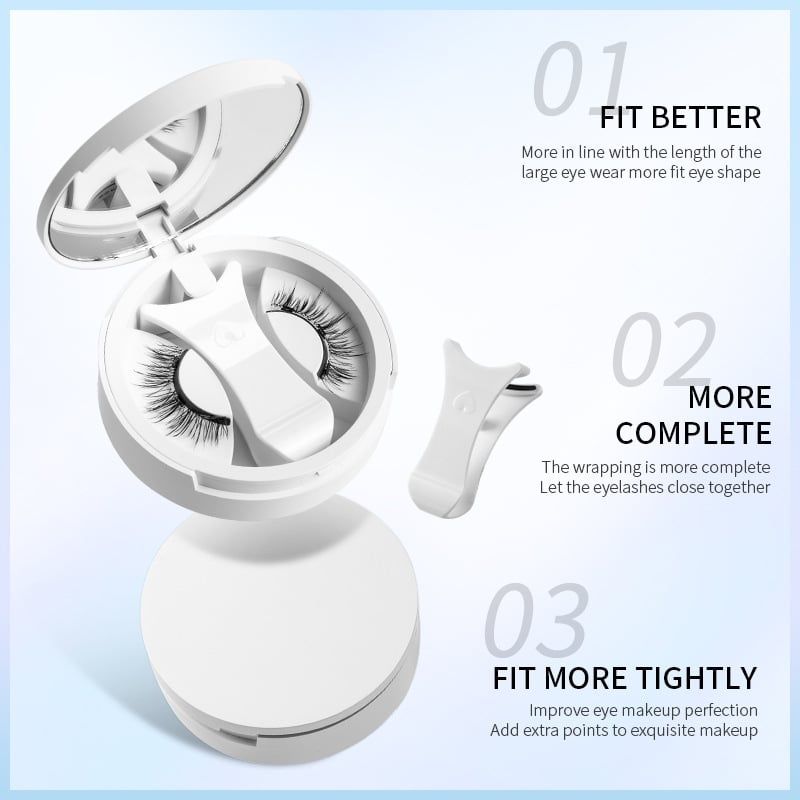  Mi từ tính kiểu tự nhiên & dày, không cần keo, tiện lợi, dễ mang theo, hộp gồm kẹp mi 