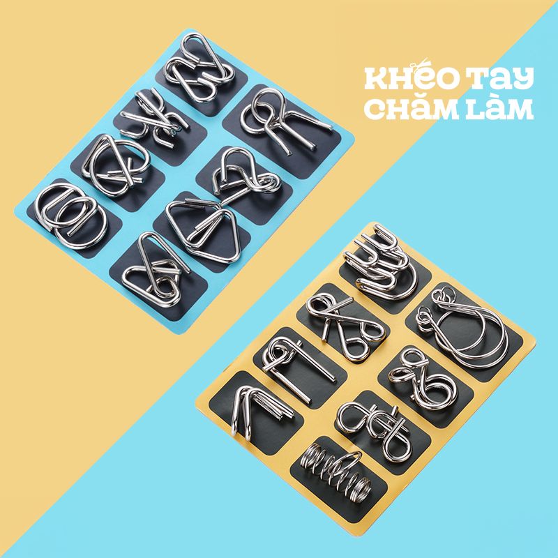  Đồ chơi trí tuệ tháo gỡ khóa sắt – trò chơi câu đố xếp hình logic cho bé 7-14 tuổi 