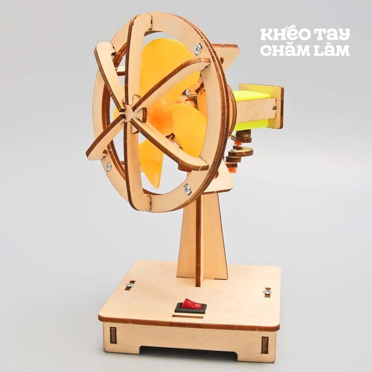  Quạt Lắc Đầu DIY Bằng Gỗ – Đồ Chơi Giáo Dục Khoa Học Cho Trẻ 