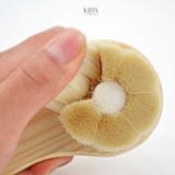  Dụng cụ chải khô massage mặt cán gỗ lông mịn hình hoa mai | Bàn chải rửa mặt thủ công làm sạch sâu tẩy tế bào chết, lưu thông khí huyết, làm mịn da 
