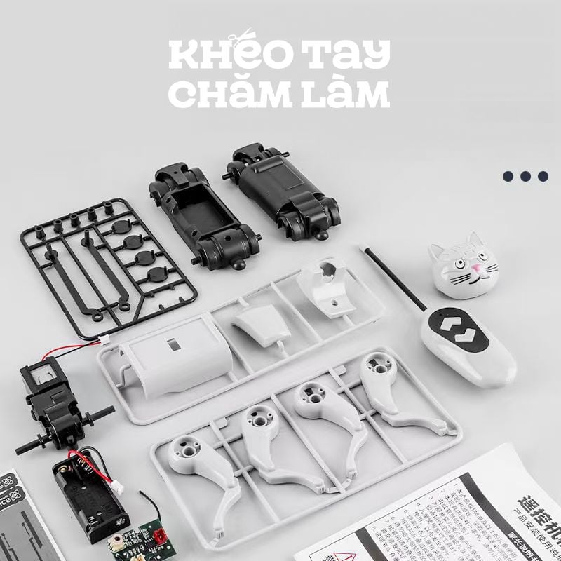  Đồ chơi lắp ráp robot chó mèo cơ khí DIY – mô hình chạy năng lượng mặt trời cho bé 