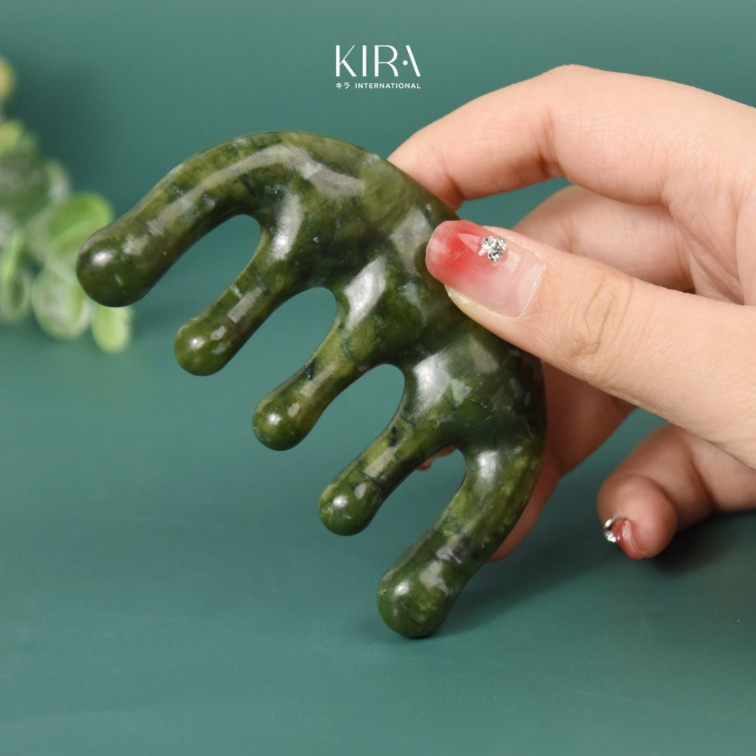  Lược Massage Đầu Đá Ngọc Bích cao cấp - Bí Quyết Thư Giãn & Làm Đẹp Từ Đá Quý Tự Nhiên– Dụng Cụ Massage Giảm Căng Thẳng, Kích Thích Tuần Hoàn, Nuôi Dưỡng Da Đầu Khỏe Mạnh 