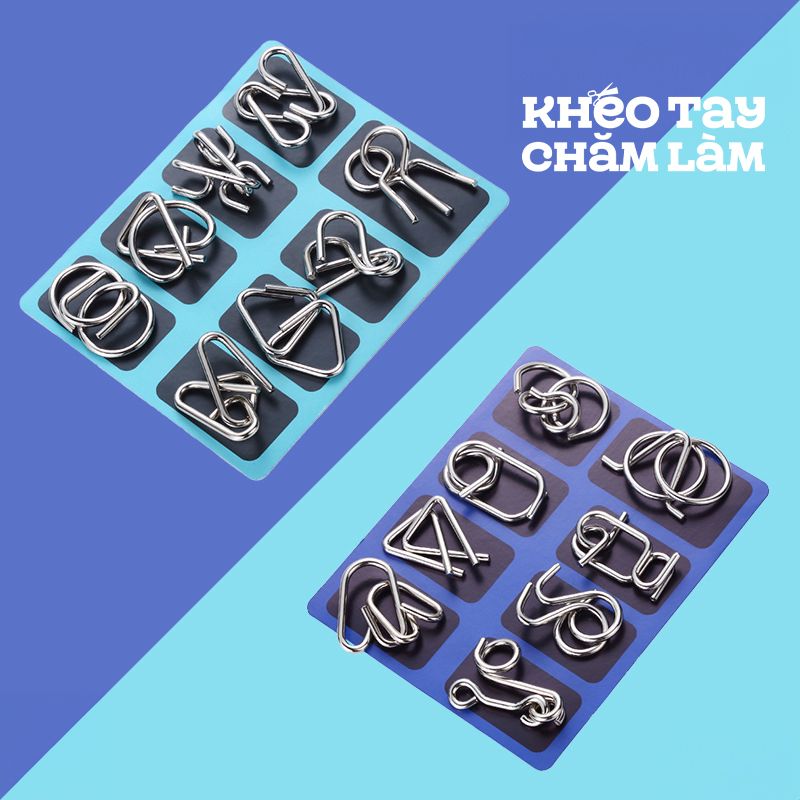  Đồ chơi trí tuệ tháo gỡ khóa sắt – trò chơi câu đố xếp hình logic cho bé 7-14 tuổi 
