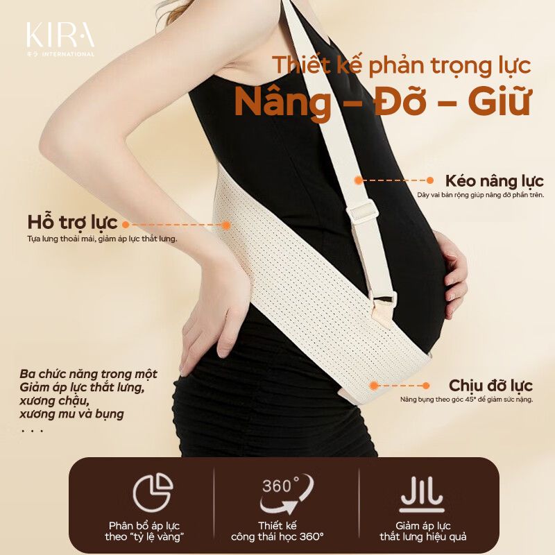  Đai nâng bụng bầu hỗ trợ thắt lưng trước sinh thoáng khí cho bà bầu – Dây đeo giảm đau lưng, an toàn cho mẹ bầu 