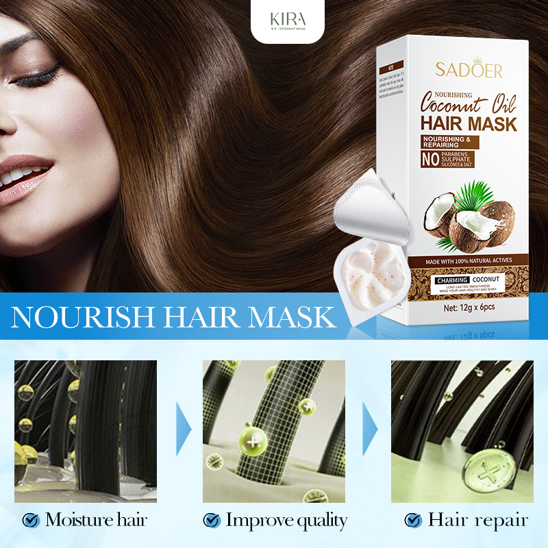  Viên nang dưỡng tóc 1ml × 30 viên-SADOER, dưỡng ẩm mượt mà, bảo vệ và phục hồi tóc 