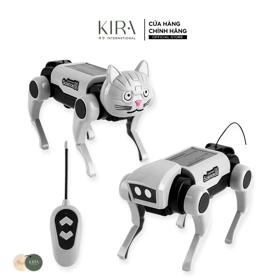  Đồ chơi lắp ráp robot chó mèo cơ khí DIY – mô hình chạy năng lượng mặt trời cho bé 