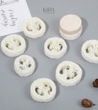  Miếng xơ mướp tắm rửa tẩy tế bào chết thiên nhiên tròn 5-7cm 