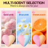  Set 6 viên bom tắm muối khoáng (trái tim romantic) – Bath Bomb Heart Shape – Hộp quà lãng mạn cho Valentine 