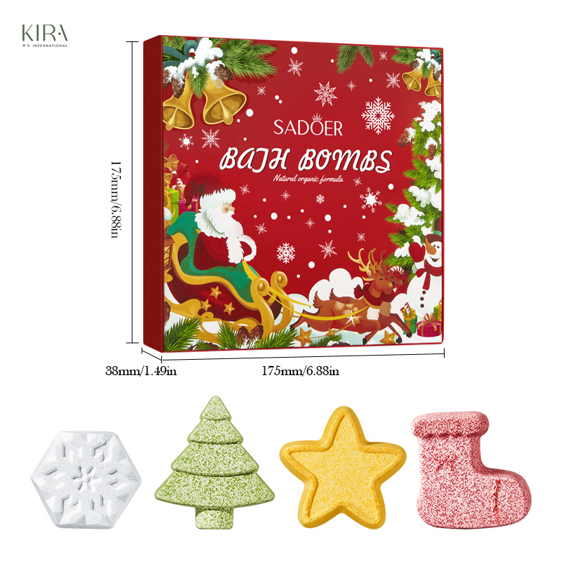  Set bóng muối tắm Giáng Sinh – làm sạch sâu, dưỡng mềm sáng da, thư giãn cơ thể, quà tặng giáng sinh ý nghĩa 