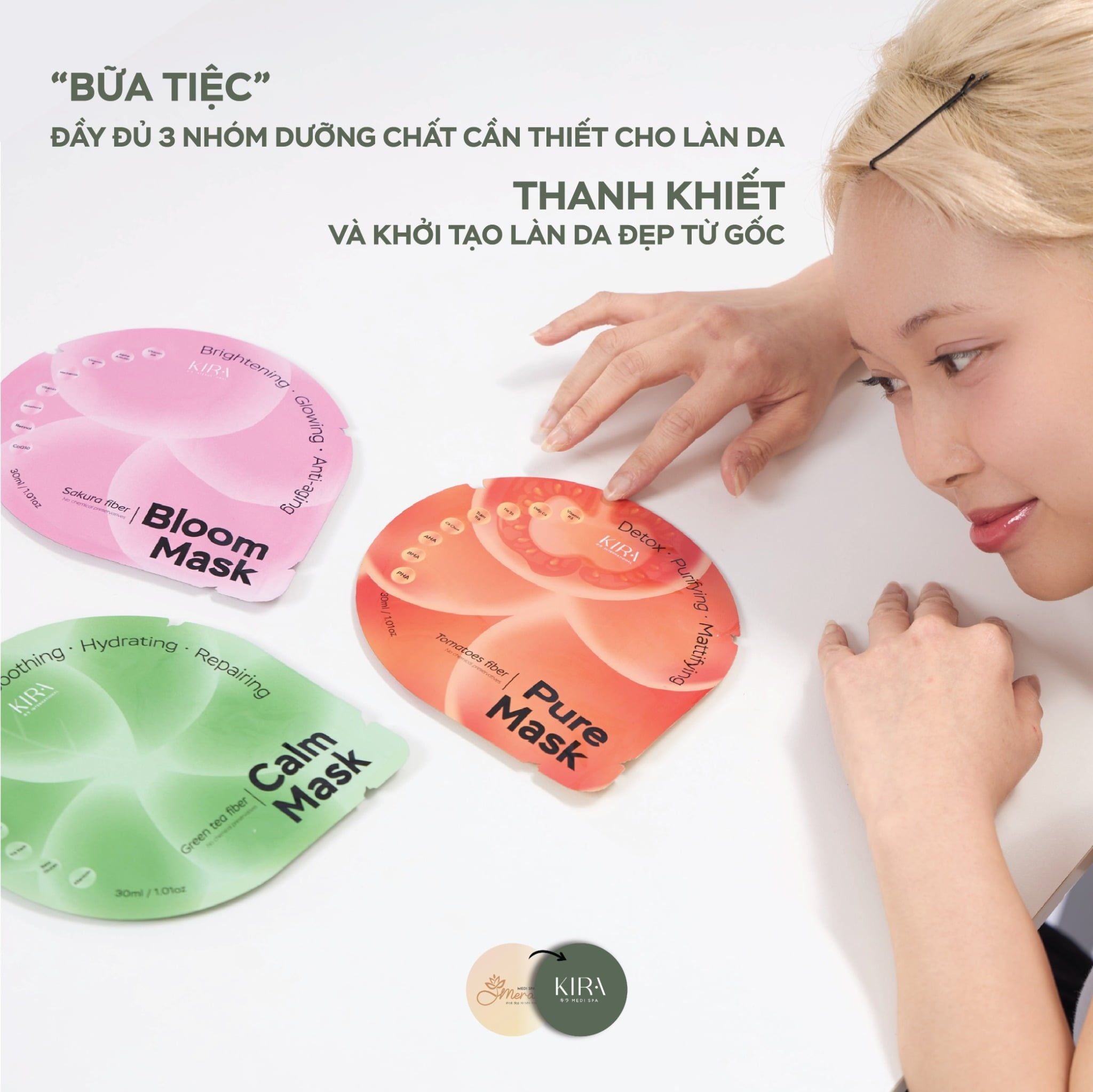  Kira Skin Feast (Bữa tiệc cho làn da) - thanh khiết và khởi tạo làn da đẹp từ gốc 
