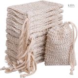  Túi đựng xà phòng tắm sợi gai/lưới lanh tự nhiên | Tạo bọt mịn – Tẩy tế bào chết – Treo thơm phòng 