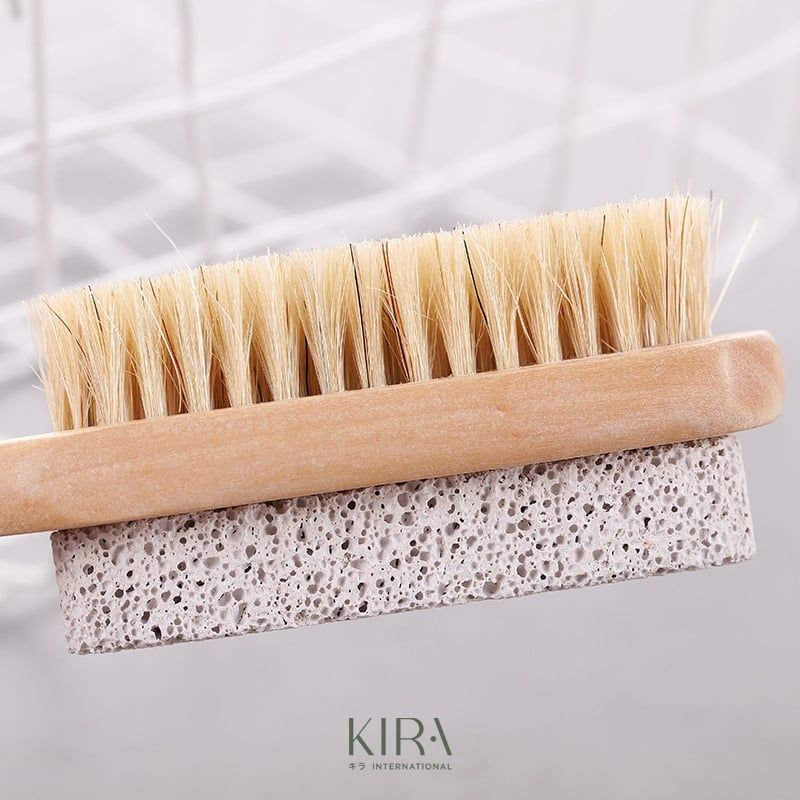  Bàn chải gỗ lông mềm tắm khô – Tẩy tế bào chết toàn thân, massage cơ thể thư giãn tại nhà 